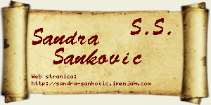 Sandra Sanković vizit kartica
